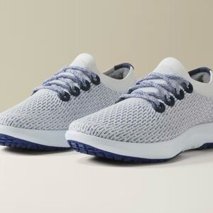 Allbirds Tree Dasher 2 Men's White Blizzard/Hazy Cobalt Running Shoes Size 10.5